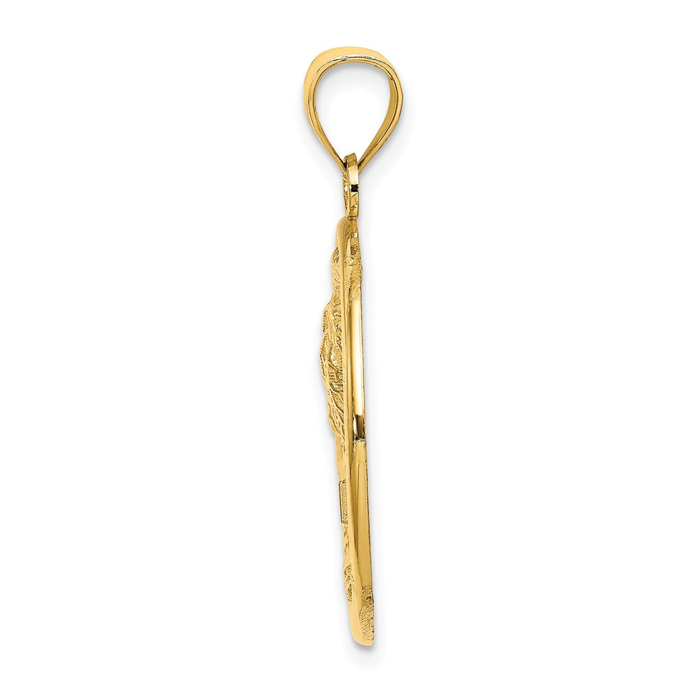 14K Gelbgold SAN DIEGO Palmen-Kreis-Charm