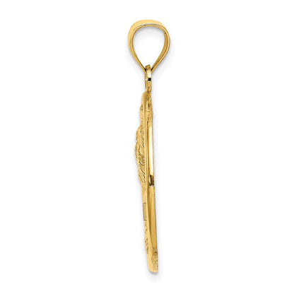 14K Gelbgold SAN DIEGO Palmen-Kreis-Charm