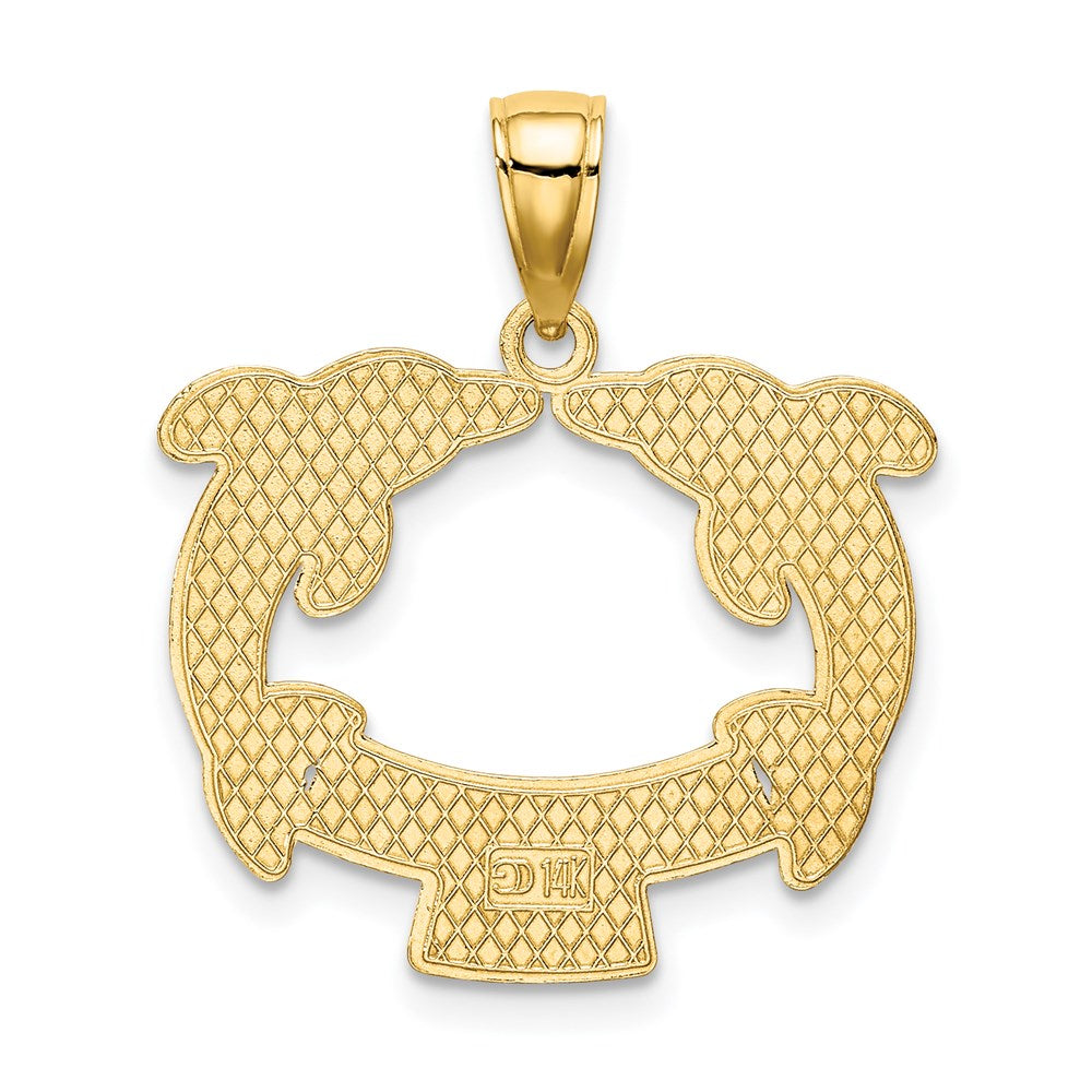 14K Gelbgold Charm SAN DIEGO mit Delfinen