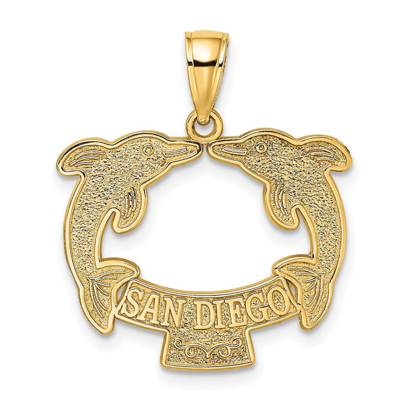 14K Gelbgold Charm SAN DIEGO mit Delfinen
