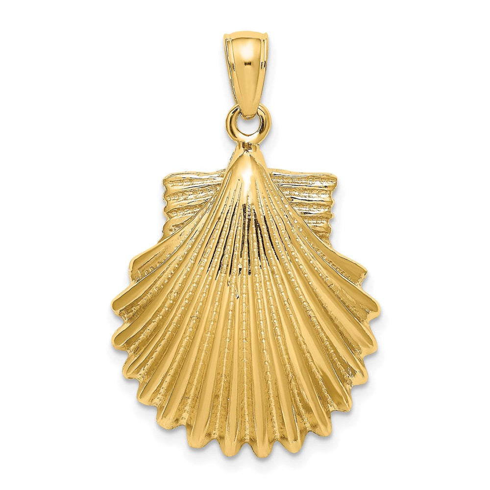 14K Gelbgold Polierter Muschel-Charm