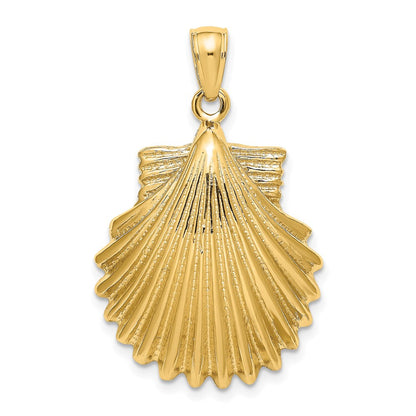 14K Gelbgold Polierter Muschel-Charm