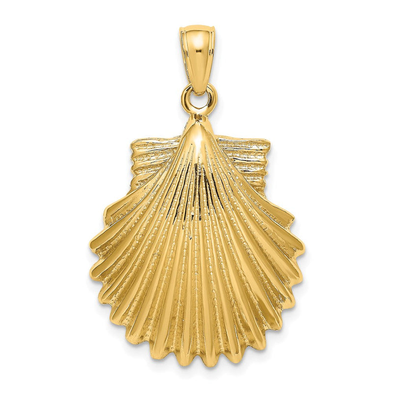 14K Gelbgold Polierter Muschel-Charm