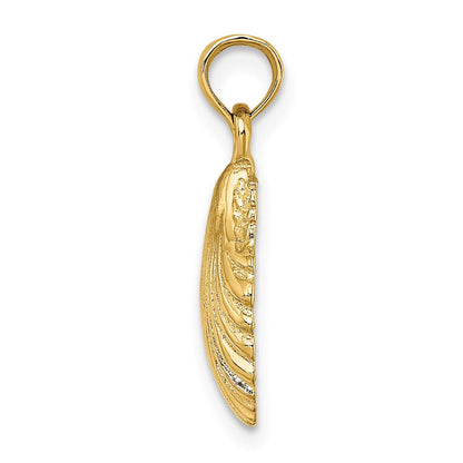 14K Gelbgold Polierter Muschel-Charm