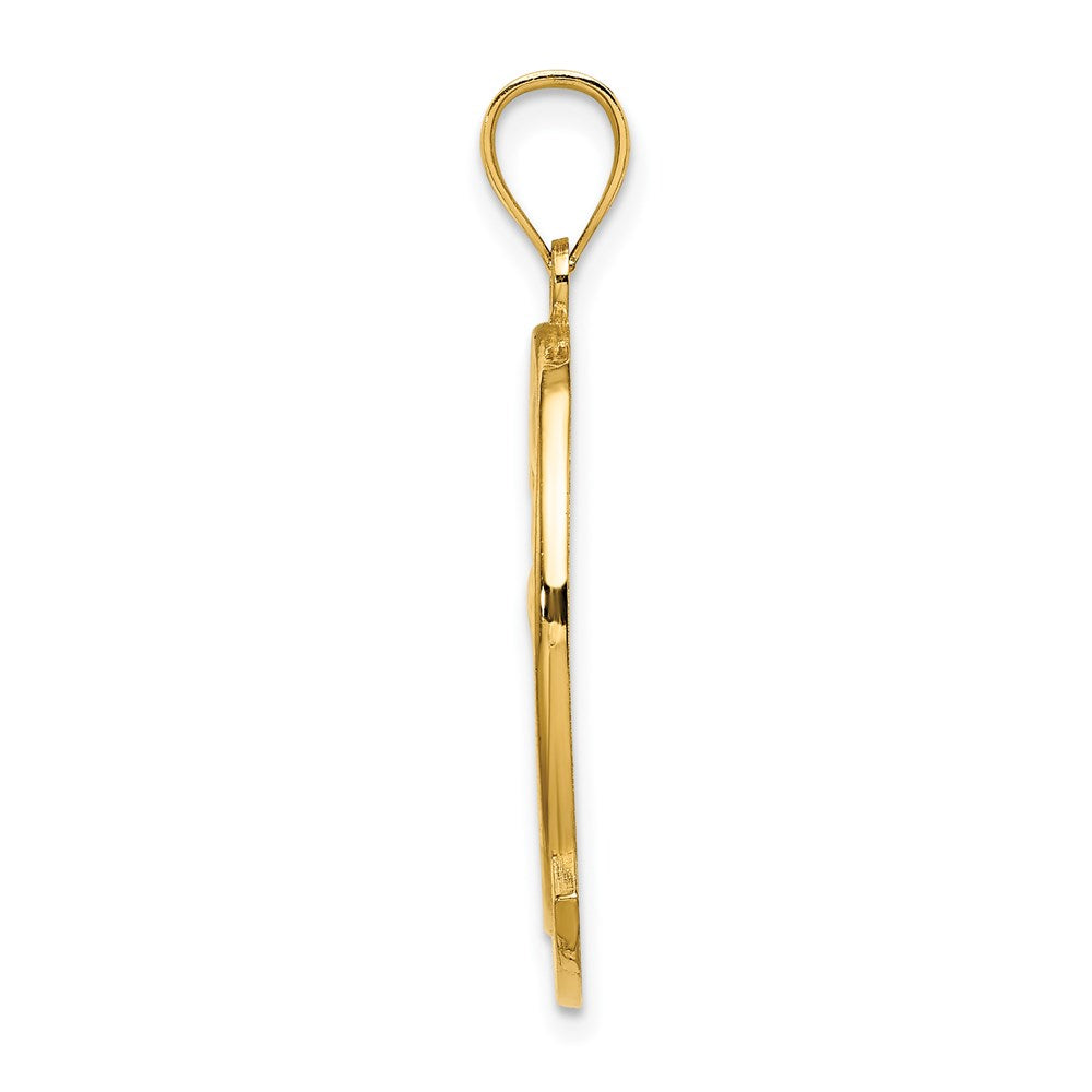 14K Gelbgold STONE HARBOR Charm mit Delfin-Sonnenuntergang