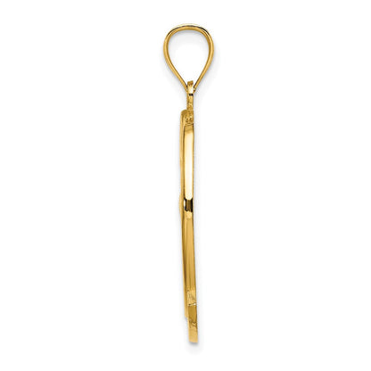 14K Gelbgold STONE HARBOR Charm mit Delfin-Sonnenuntergang