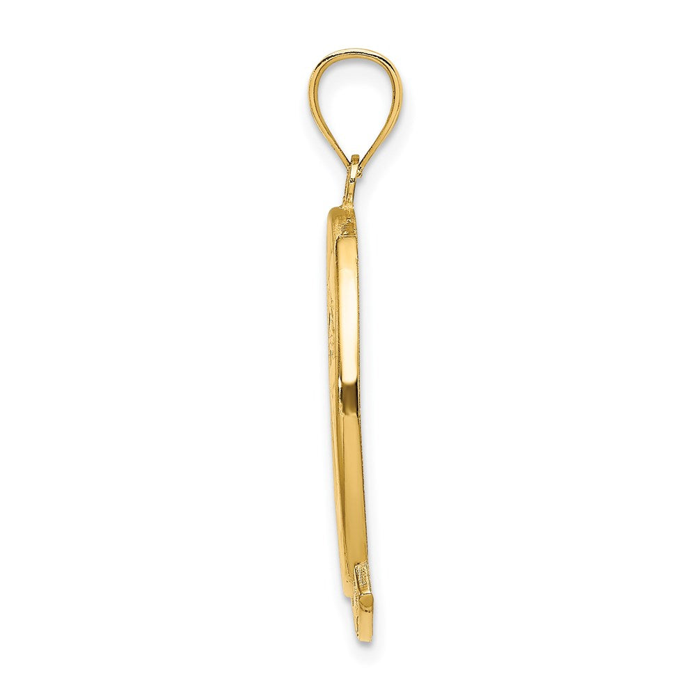 14K Gelbgold AVALON Charm mit Delfin-Sonnenuntergang