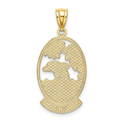 14K Gelbgold AVALON Charm mit Delfin-Sonnenuntergang