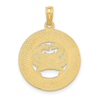 14K Gelbgold KEY WEST Anhänger mit Krabben-Kreis-Motiv