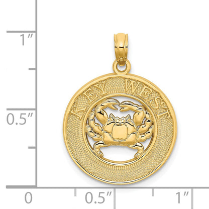 14K Gelbgold KEY WEST Anhänger mit Krabben-Kreis-Motiv