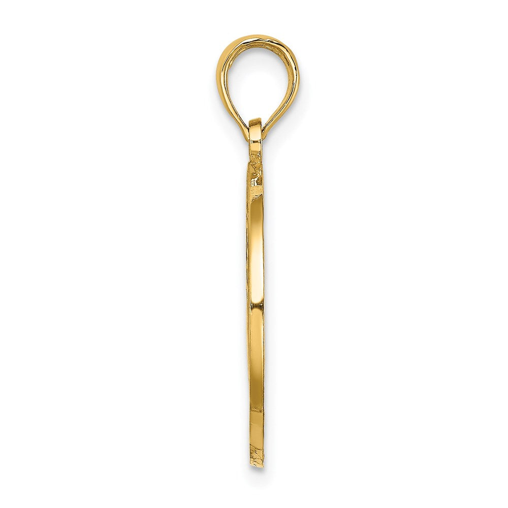 14K Gelbgold OCEAN CITY Anhänger mit Krabben-Charm