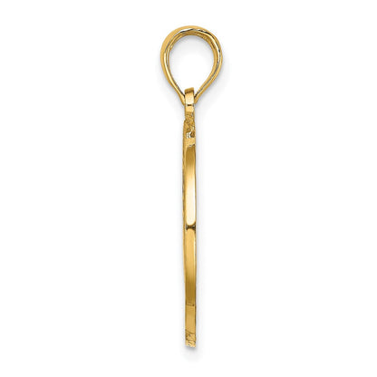 14K Gelbgold OCEAN CITY Anhänger mit Krabben-Charm