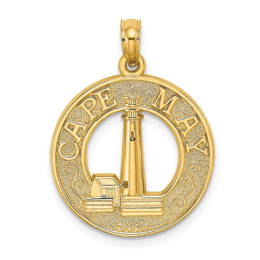 14K Gelbgold CAPE MAY Charm mit Leuchtturm