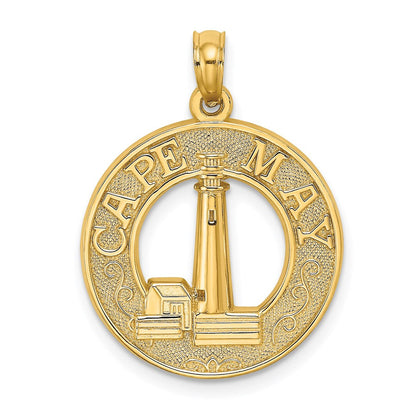 14K Gelbgold CAPE MAY Charm mit Leuchtturm