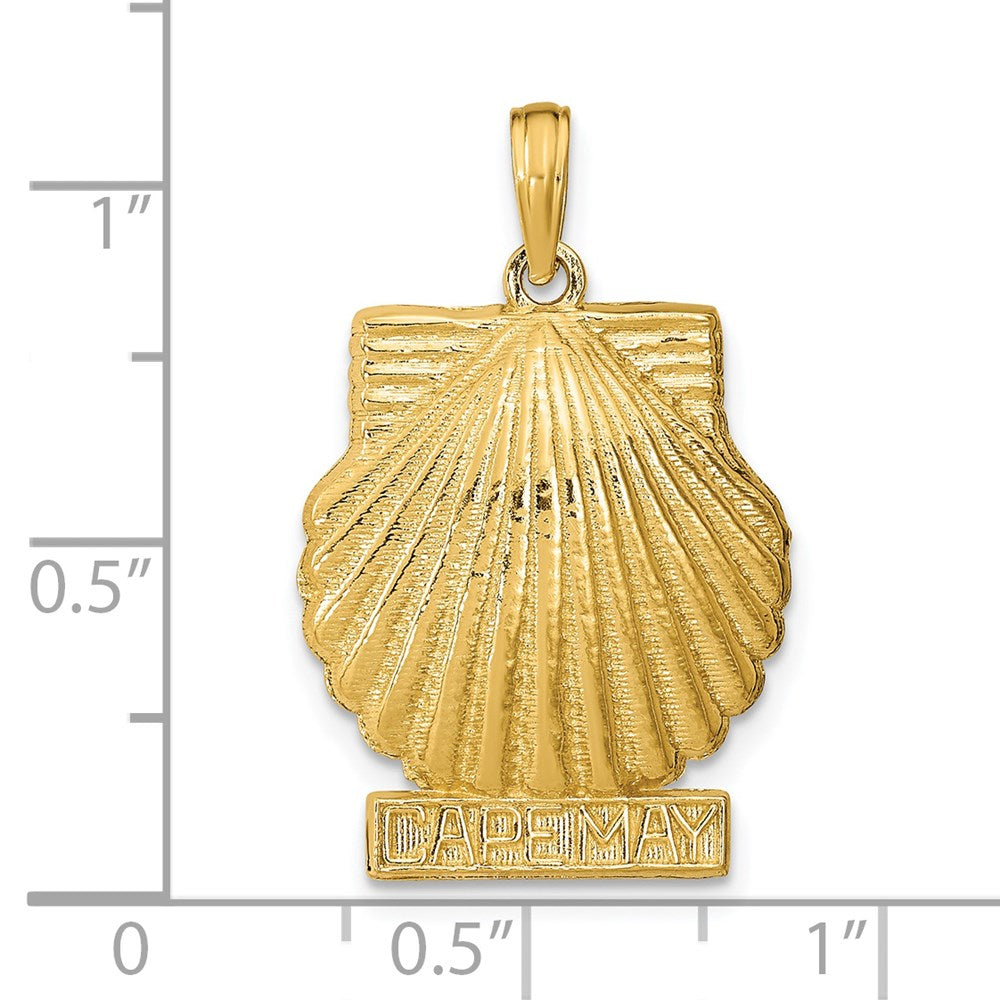 14K Gelbgold 3D CAPE MAY Jakobsmuschel-Anhänger