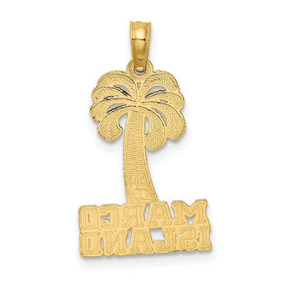 14K Gelbgold MARCO ISLAND Palmenbaum-Charm