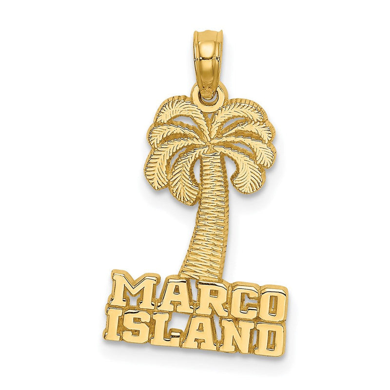 14K Gelbgold MARCO ISLAND Palmenbaum-Charm