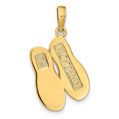 14K Gelbgold AVALON Wendeanhänger Flip-Flops