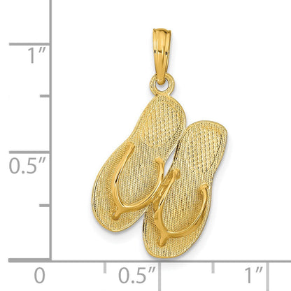 14K Gelbgold AVALON Wendeanhänger Flip-Flops