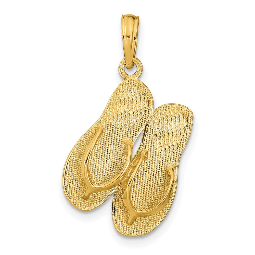 14K Gelbgold AVALON Wendeanhänger Flip-Flops