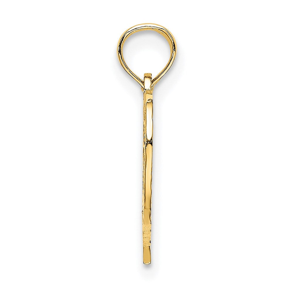 14K Gelbgold 25 in Herz Charm