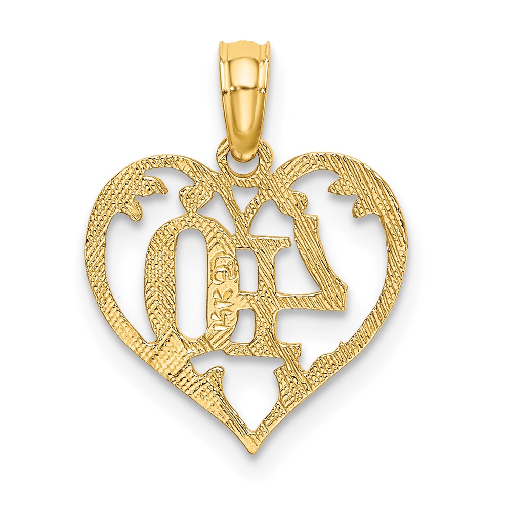 14K Gelbgold 40 in Herz Charm