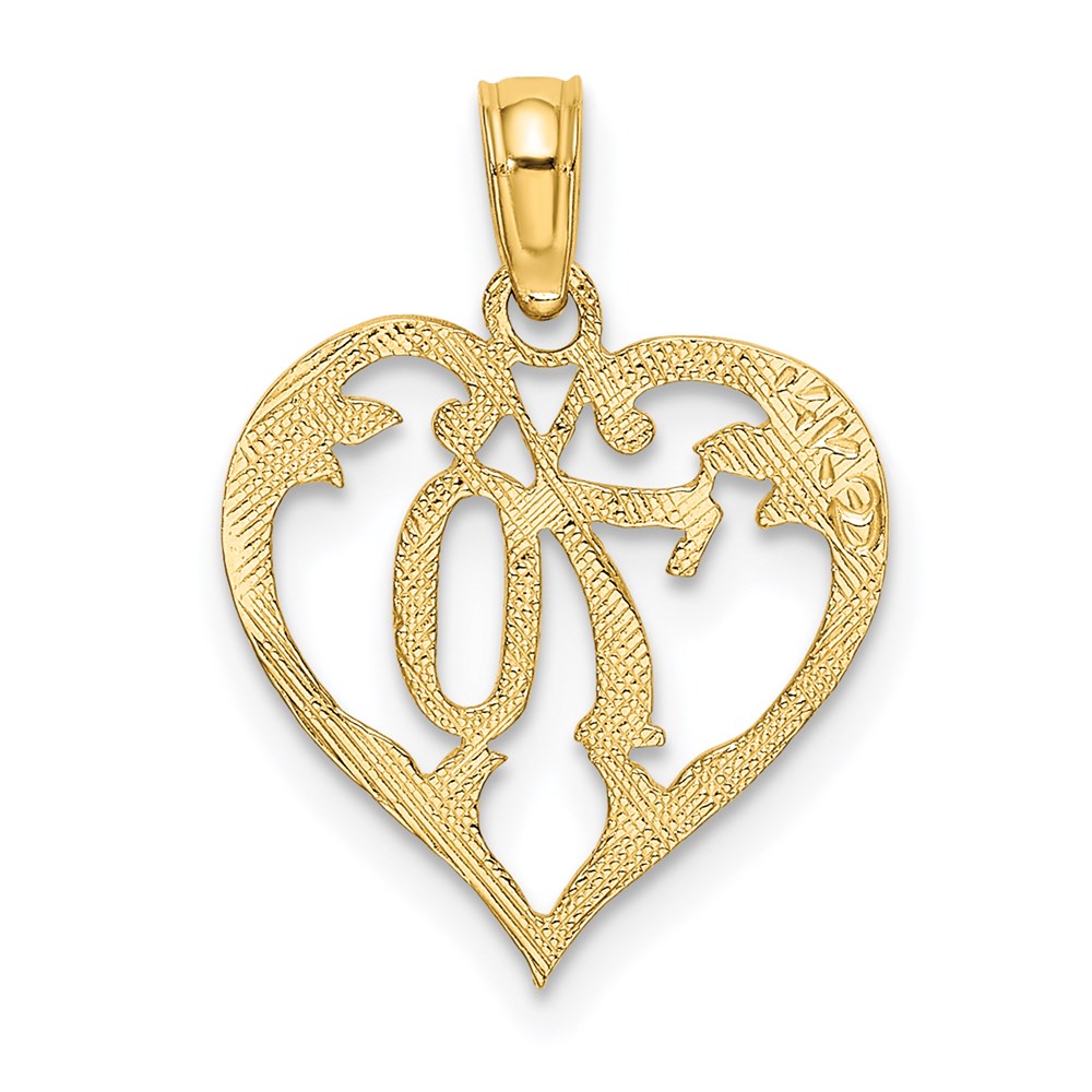 14K Gelbgold 70 in Herz Charm