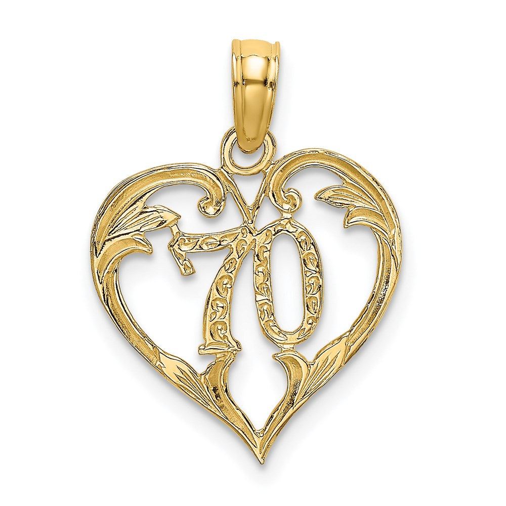 14K Gelbgold 70 in Herz Charm