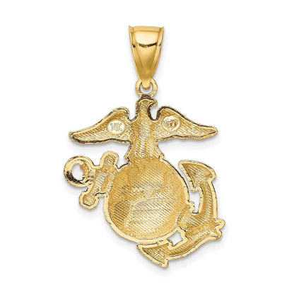 14K Gelbgold Marine Corps Symbol Charm