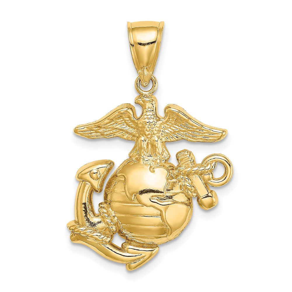 14K Gelbgold Marine Corps Symbol Charm