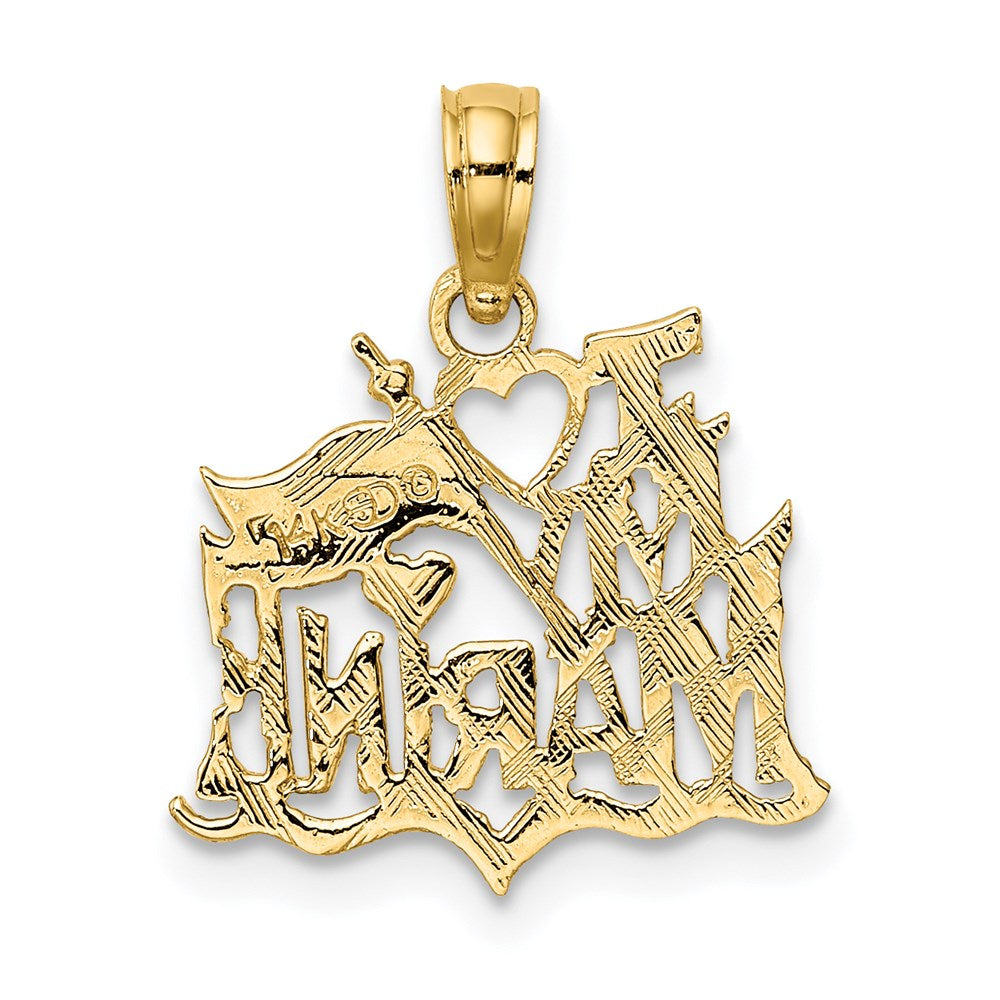 14K Gelbgold I Liebe My Marine Anhänger