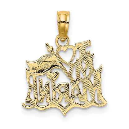 14K Gelbgold I Liebe My Marine Anhänger
