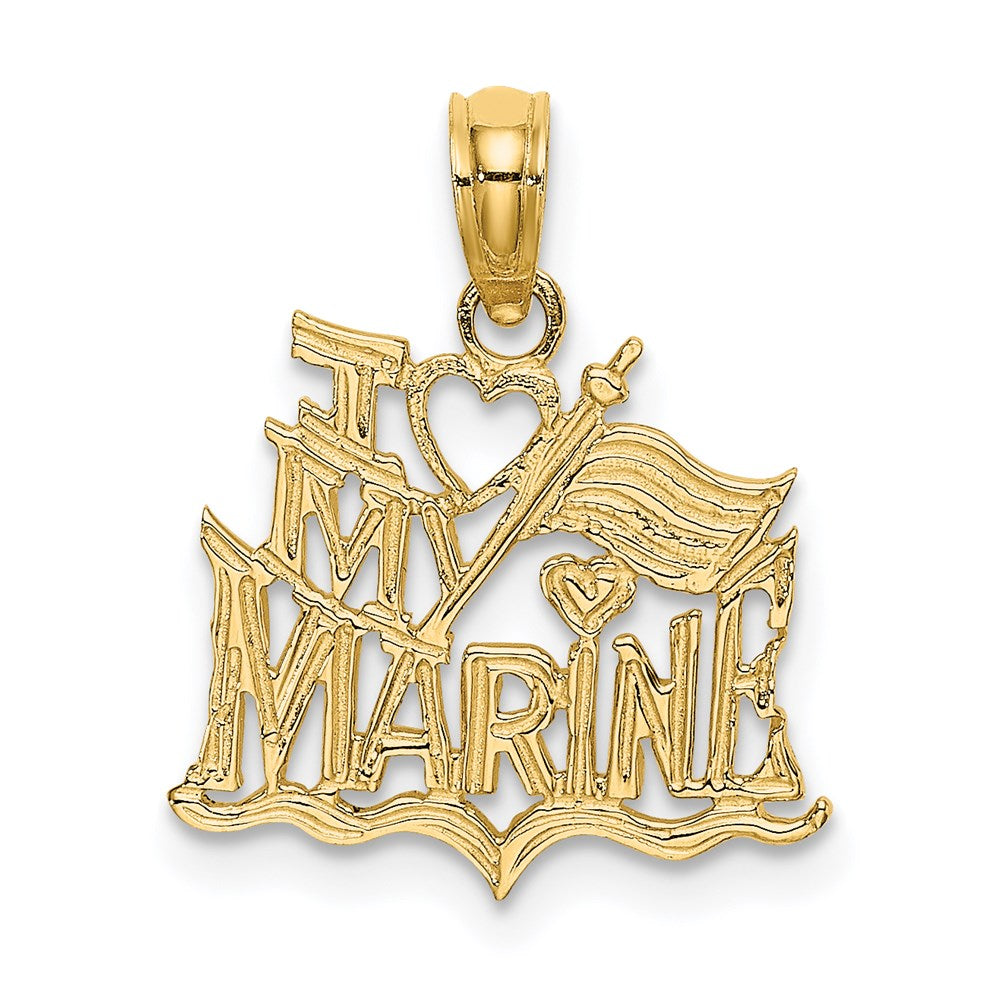 14K Gelbgold I Liebe My Marine Anhänger