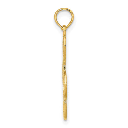 14K Gelbgold Noten Schlüssel Charm