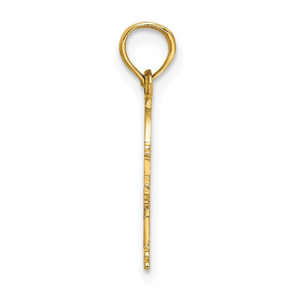 14K Gelbgold Poliert Graviert Feuer Hydrant Charm