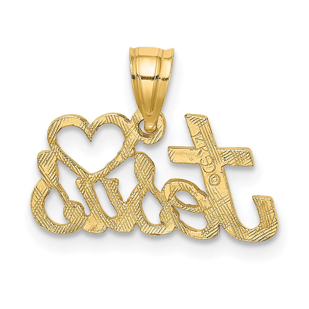 14K Gelbgold Liebe Jesus Schreibschrift Charm