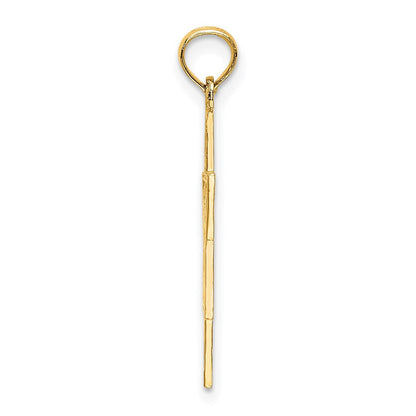 14K Gelbgold Strukturiert Stern Of David Charm
