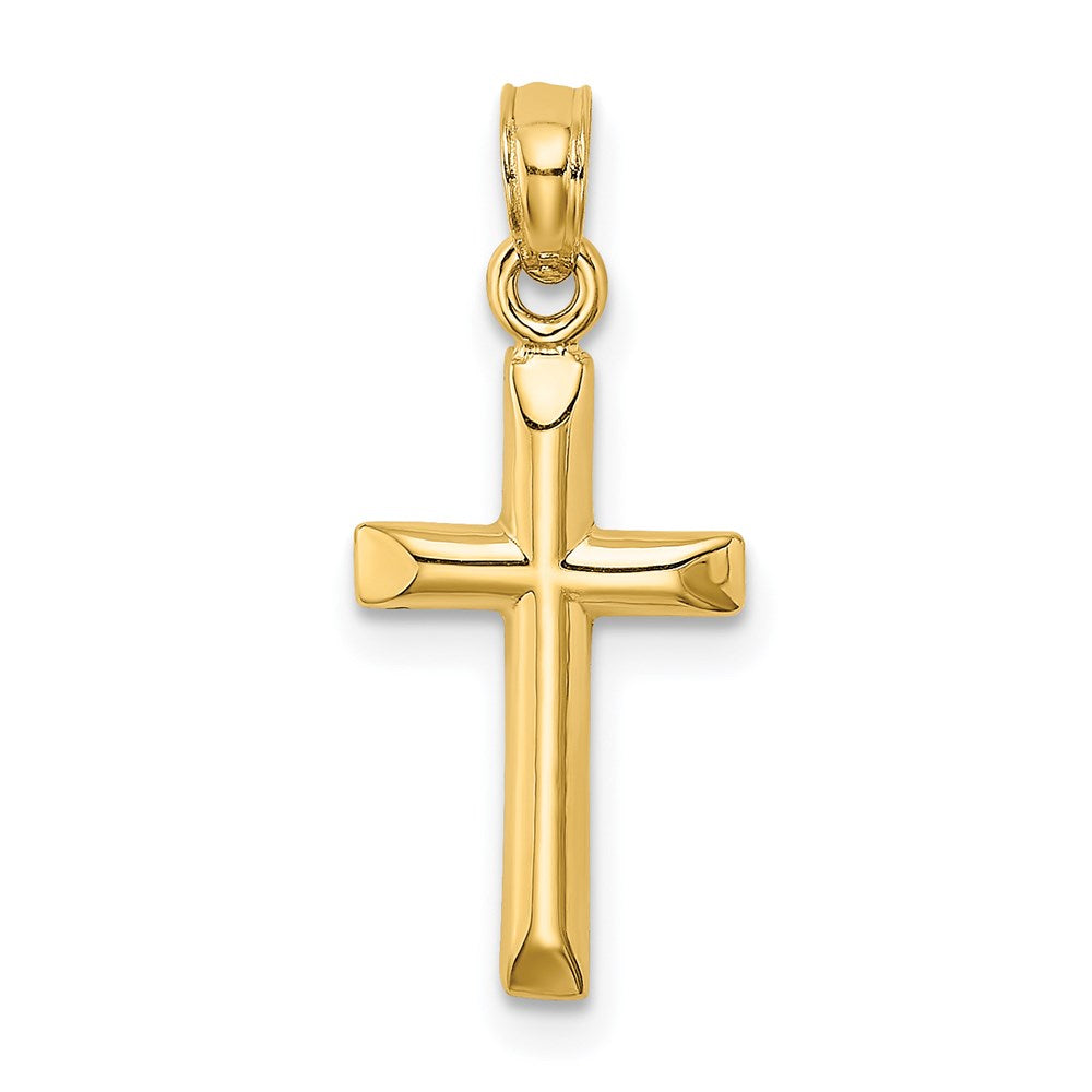 14K Gelbgold Poliert Kreuz Charm
