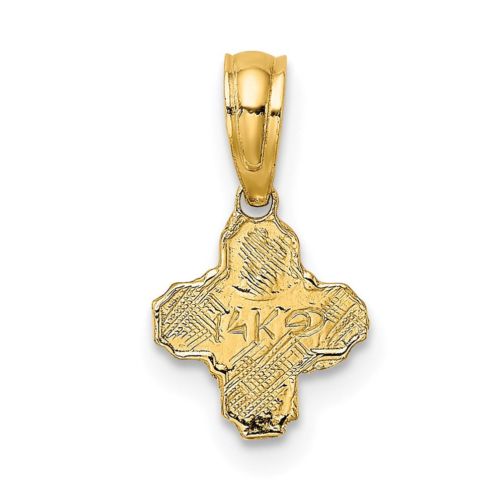 14K Gelbgold Mini 4 Way Religious Medaille