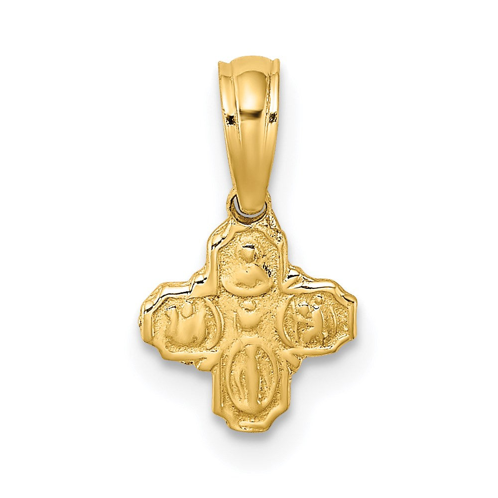 14K Gelbgold Mini 4 Way Religious Medaille