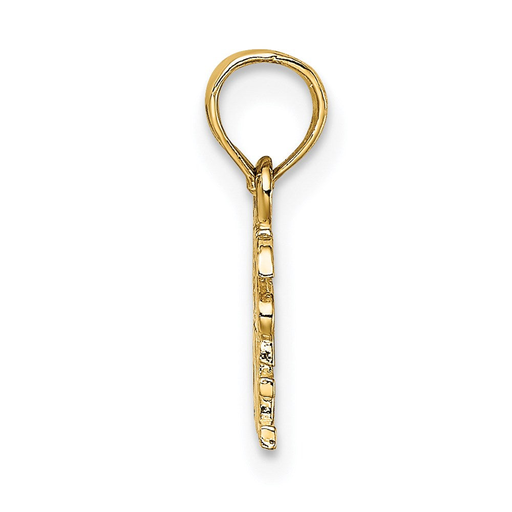 14K Gelbgold Poliert / Graviert Jesus Herz Me Charm