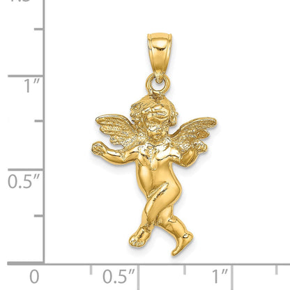 14K Gelbgold Schutzengel-Charm mit gehender Figur