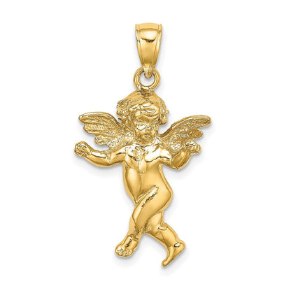 14K Gelbgold Schutzengel-Charm mit gehender Figur