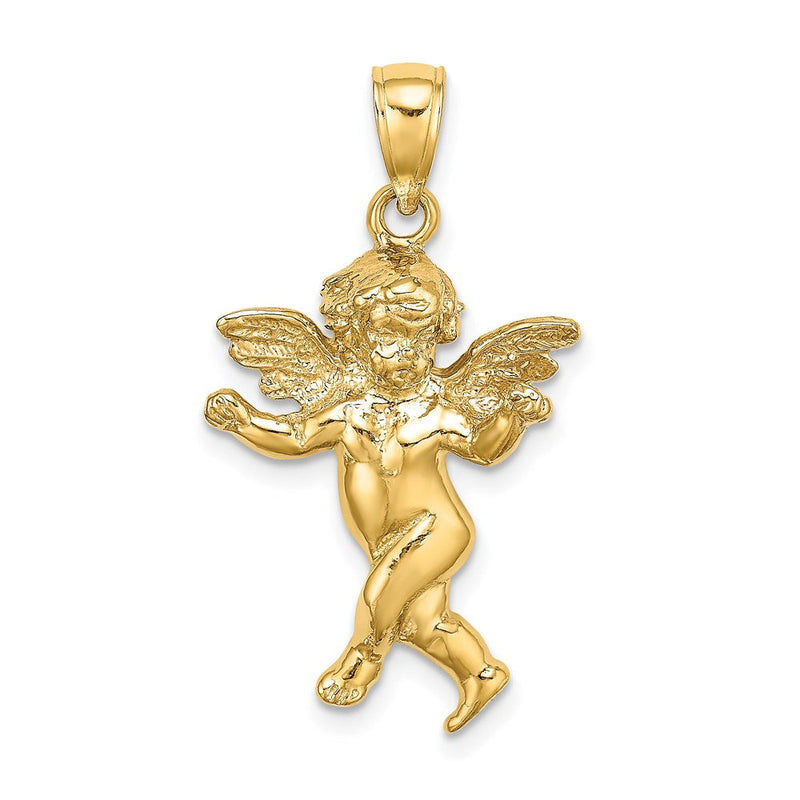 14K Gelbgold Schutzengel-Charm mit gehender Figur