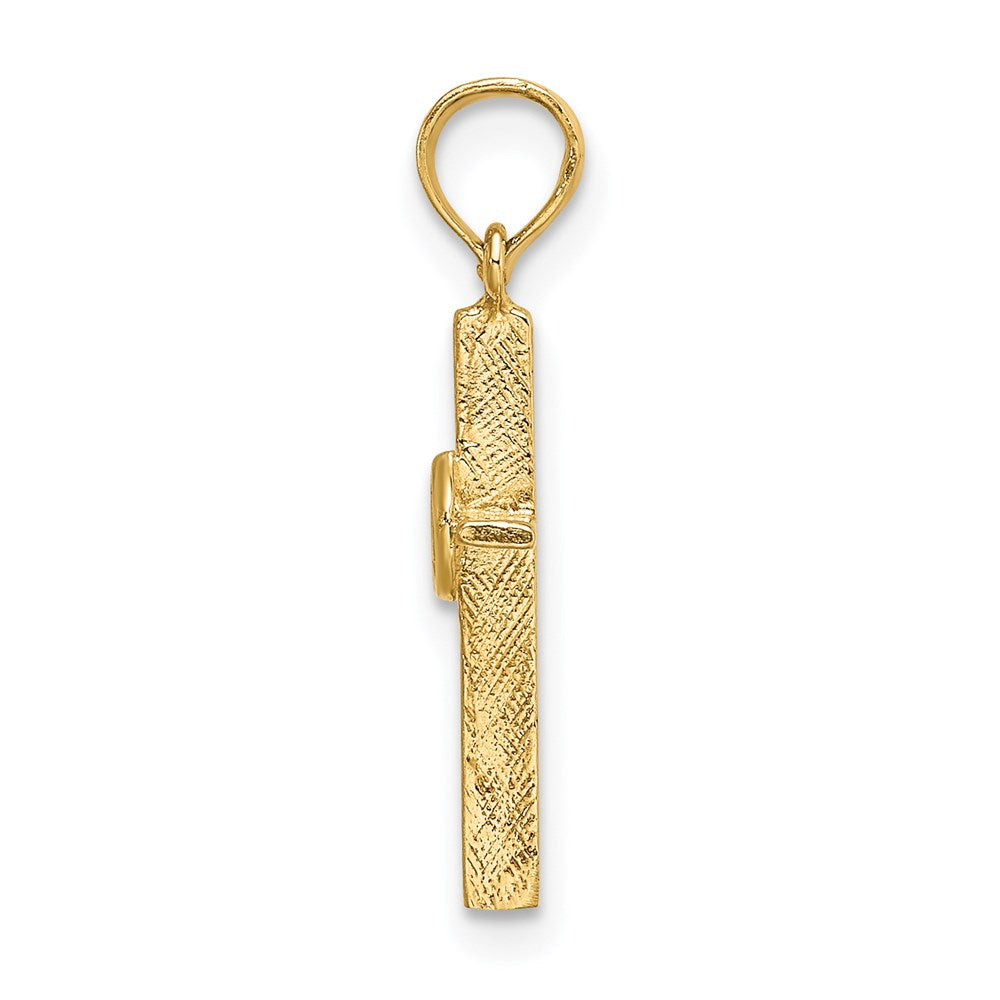 14K Gelbgold Poliert Unendlichkeit Kreise Kreuz Charm