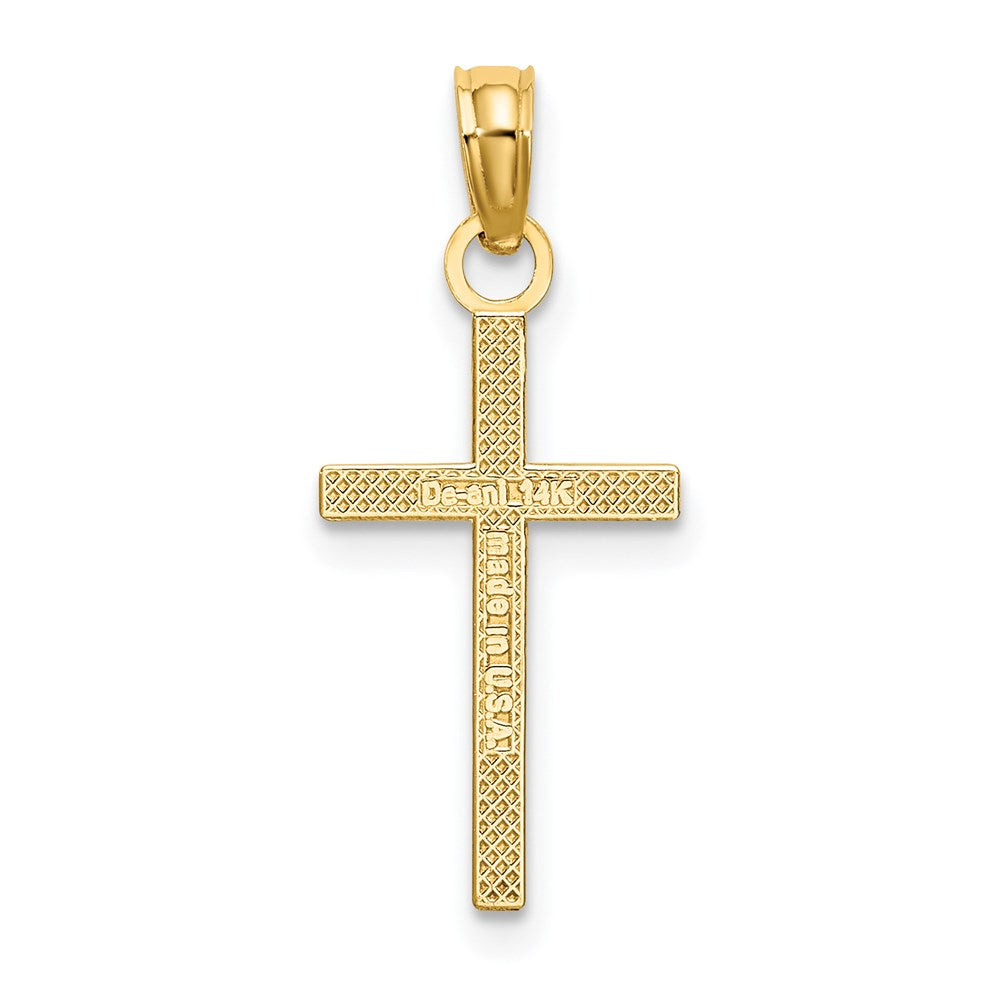 14K Gelbgold Poliert Klein Kreuz Charm