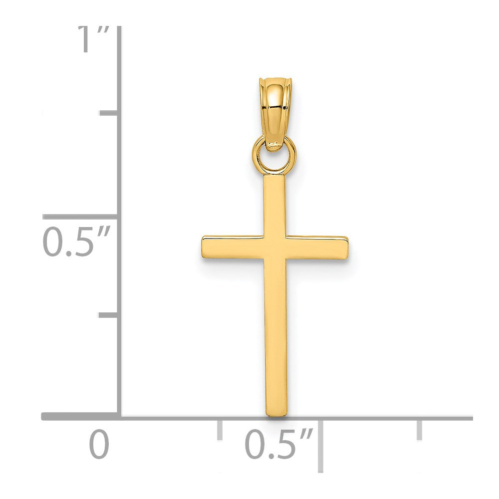 14K Gelbgold Poliert Klein Kreuz Charm