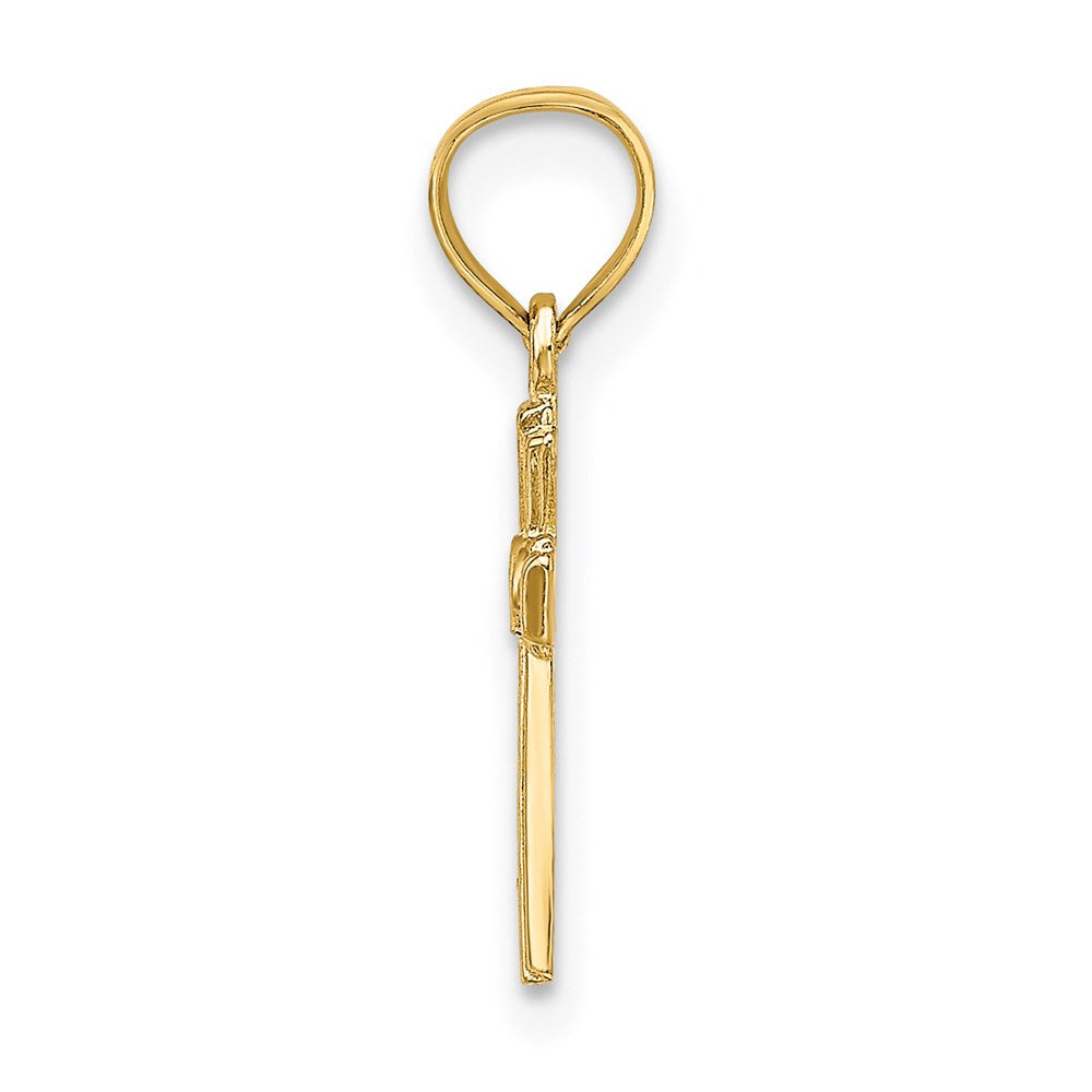 14K Gelbgold Mini Kreuz Charm