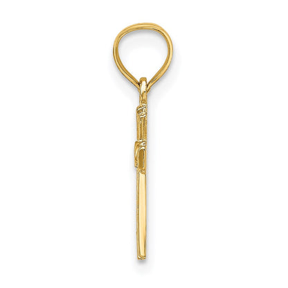 14K Gelbgold Mini Kreuz Charm
