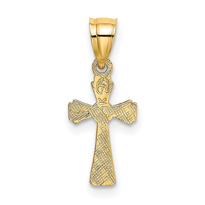 14K Gelbgold Mini Kreuz Charm